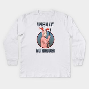 Motherfudger (bunny version) Kids Long Sleeve T-Shirt